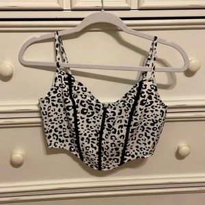 Cheetah corset top, size xs, lightweight material